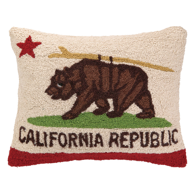 California Bear Hook Throw Pillow