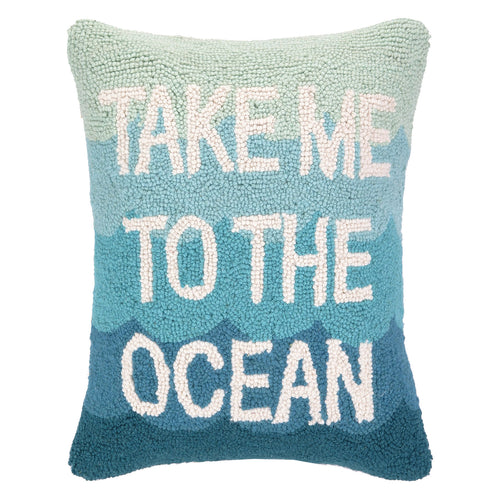 Take Me To The Ocean Hook Throw Pillow