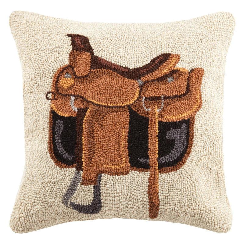 Equestrian Western Saddle Hook Throw Pillow