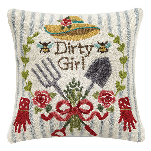 Suzanne Nicoll Dirty Girl Hook Throw Pillow