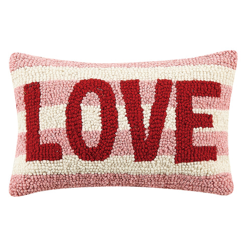 Love Pink & Red Hook Throw Pillow