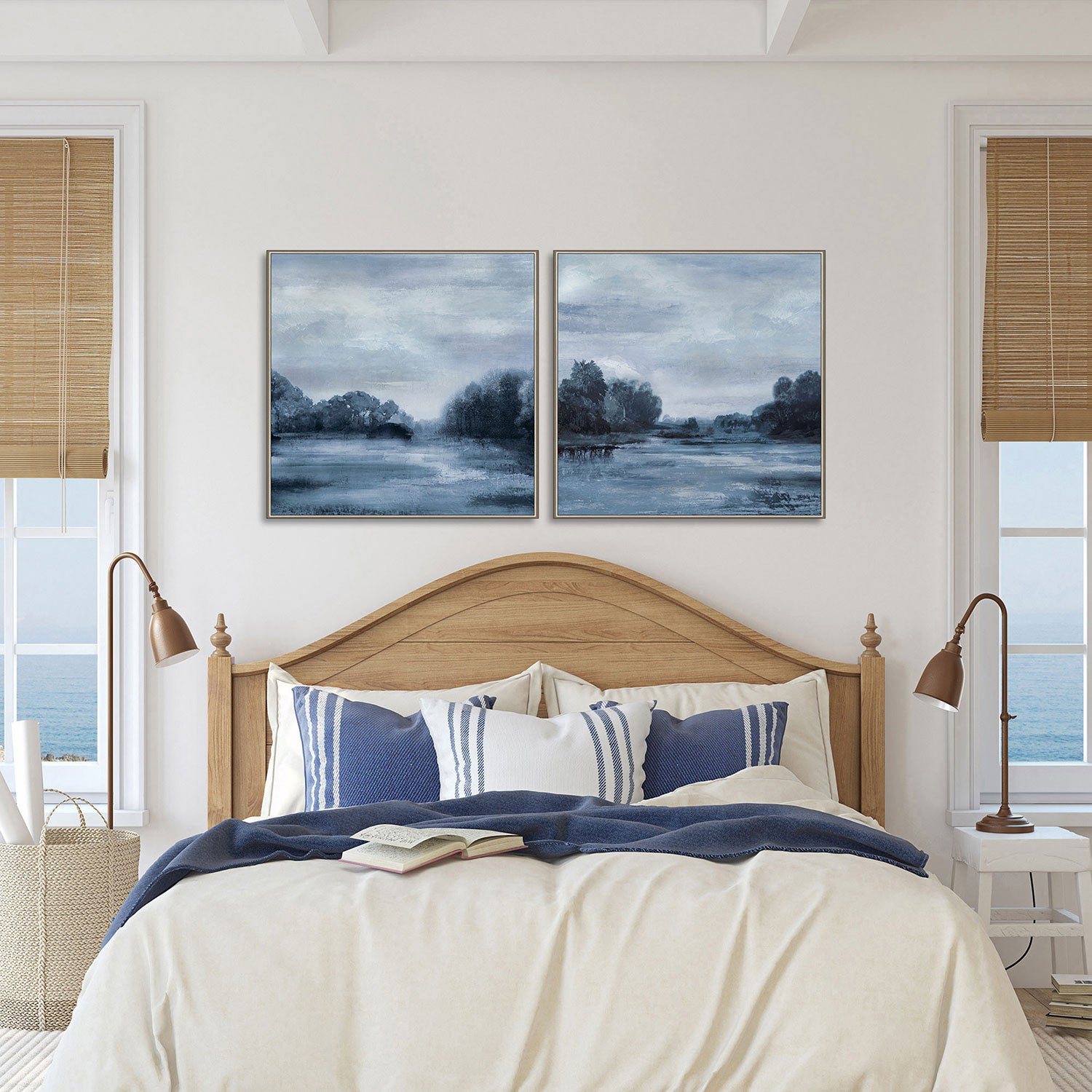 Galloway Morning Calm Giclee Framed Art Set of 2