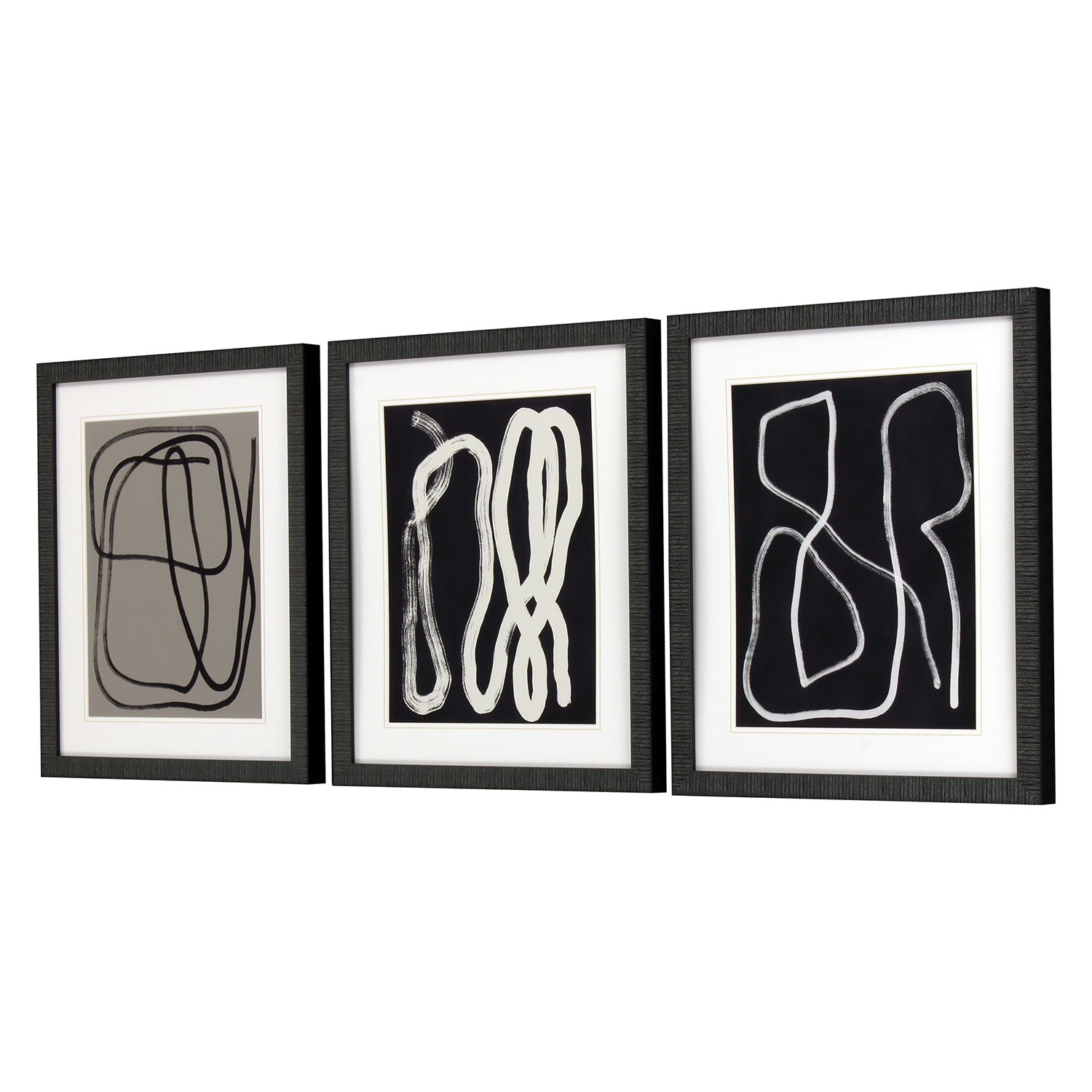 Gunnarsdottir Naive Lines I Giclee Framed Art Set of 3