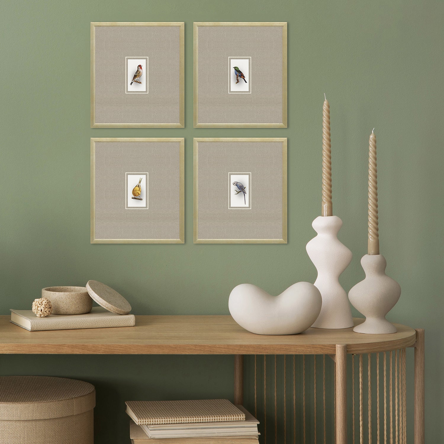 Unknown Here Birdie II Framed Art Set of 4