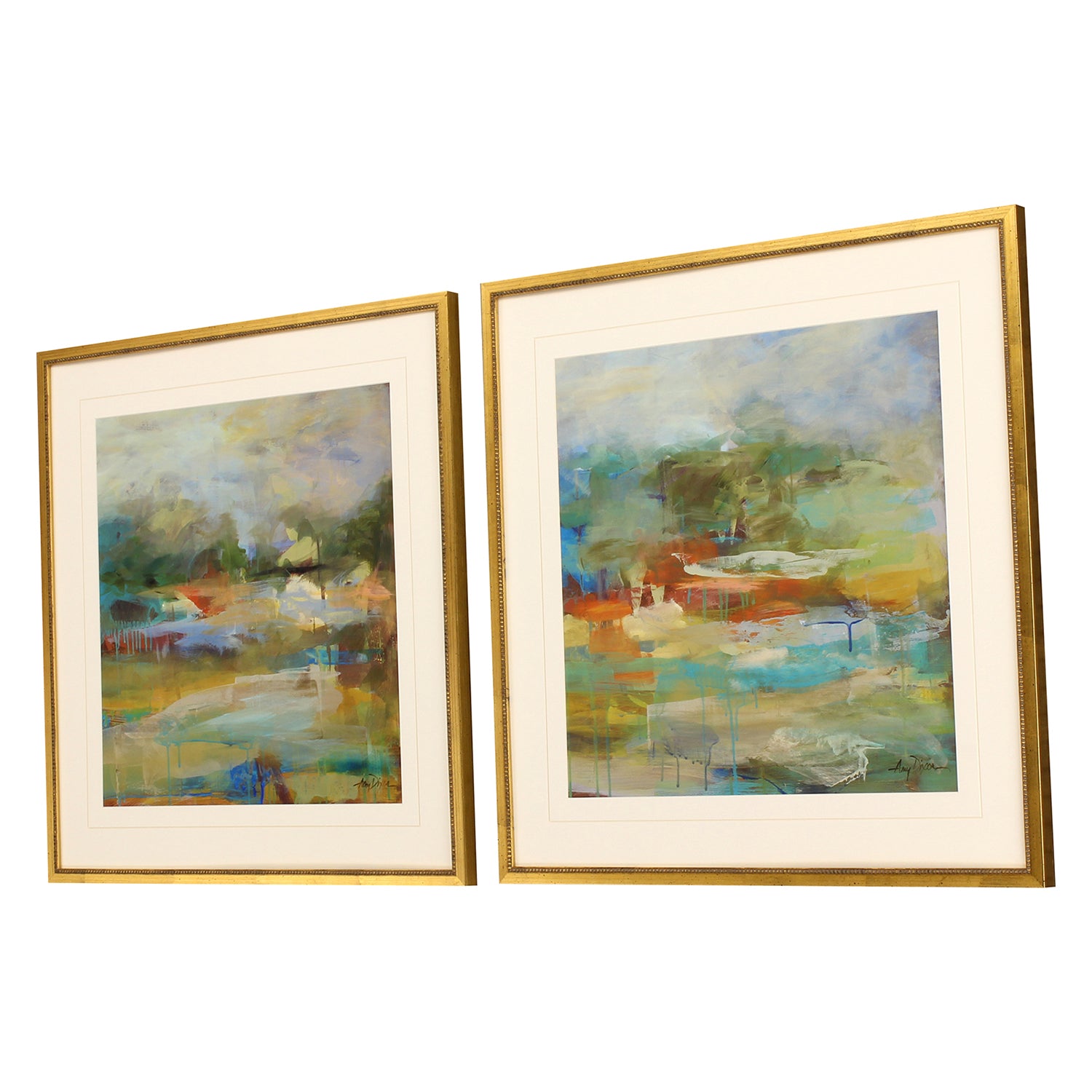 Dixion Mist Framed Art Set of 2