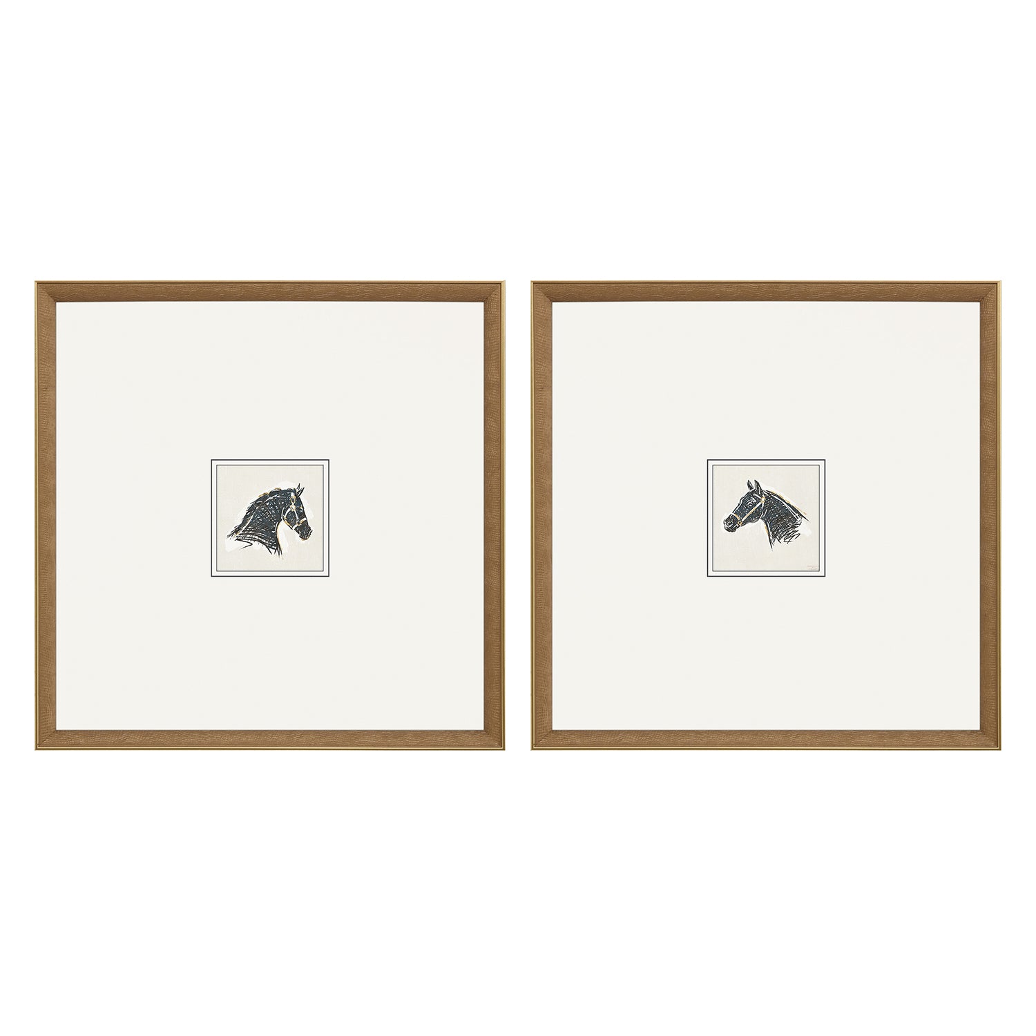 Barrett Equestrian Study Framed Art Set of 2