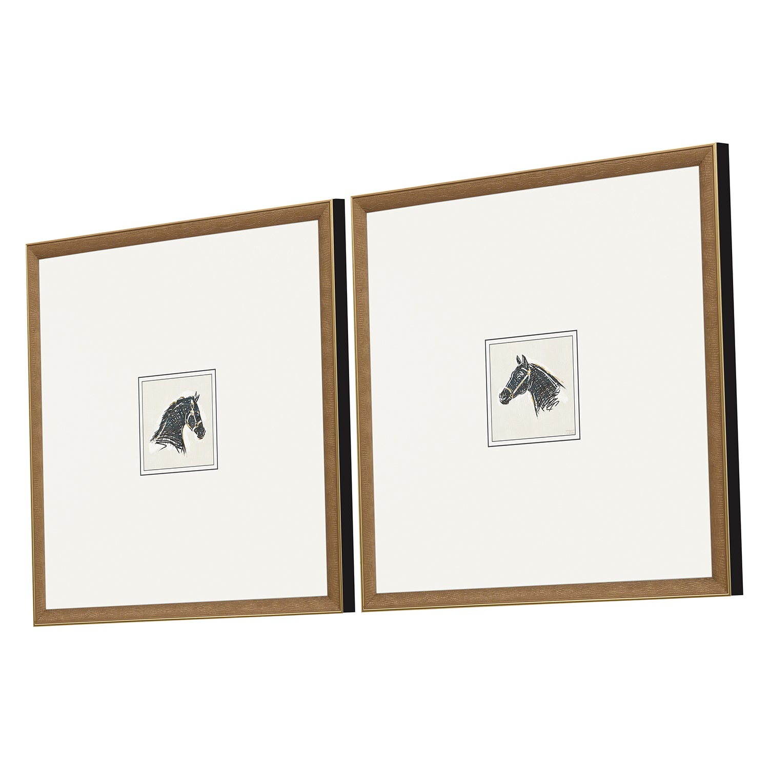 Barrett Equestrian Study Framed Art Set of 2