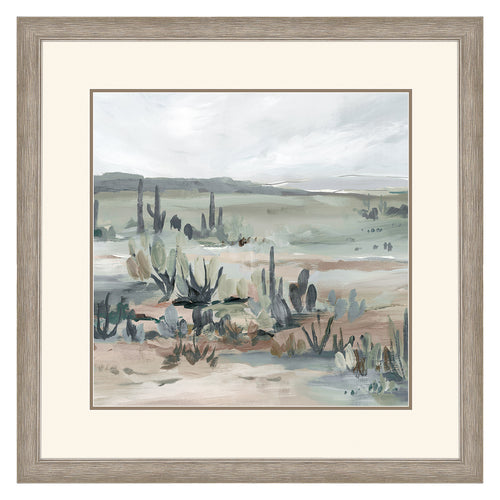 Isabellez Blue Cactus Field I Framed Art