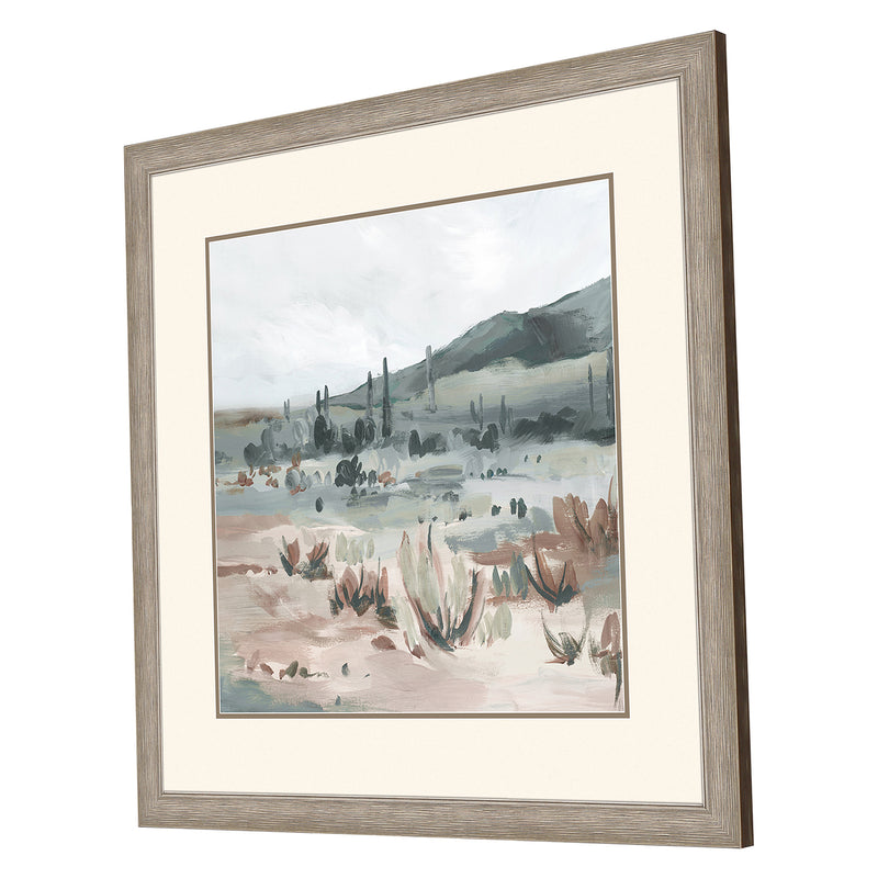 Isabellez Blue Cactus Field II Framed Art