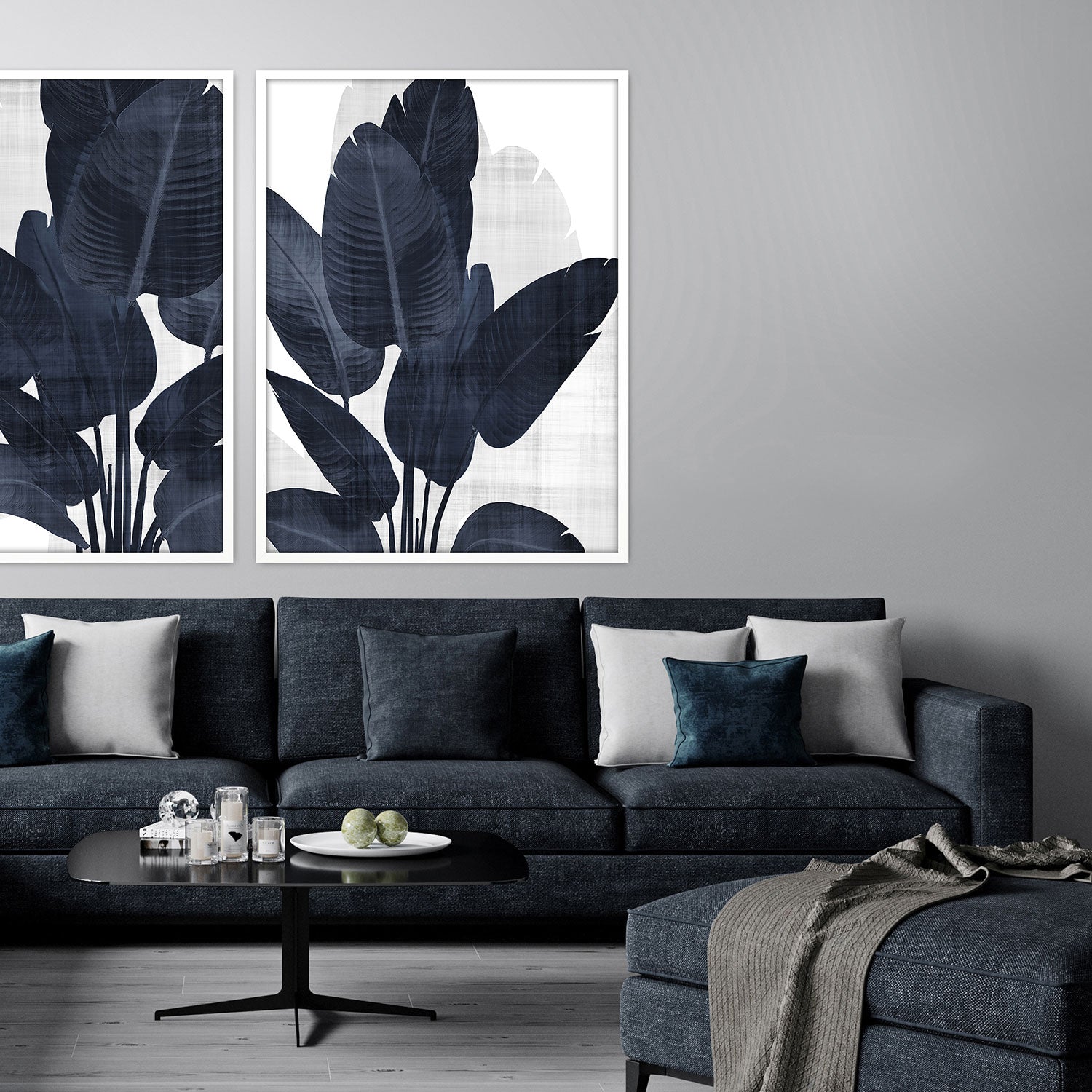 Inspire Studio Azure Palm II Exclusive Framed Art