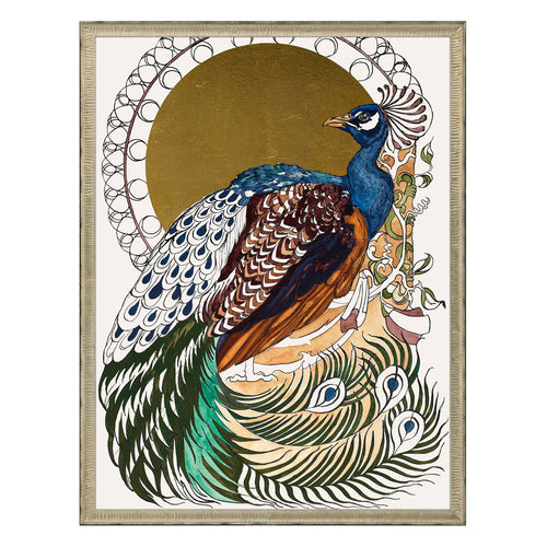 Sunridge Formal Peacock Framed Art