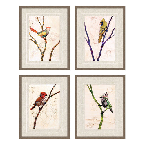 Sikie Bird Family Framed Art Set of 4