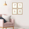 Inspire Studio Pink Floral Pops Framed Art Set of 4
