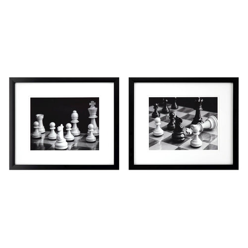 Warren Chess Boards Framed Art Set of 2