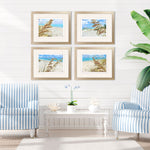 Loreth Watercolor Sea Oats Framed Art Set of 4