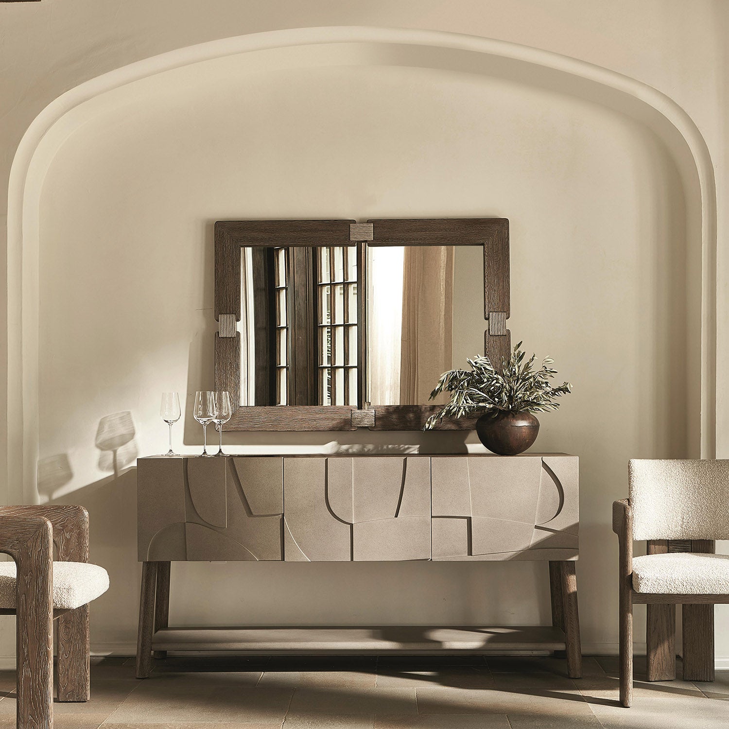 Bernhardt Casa Paros Wooden Arm Chair