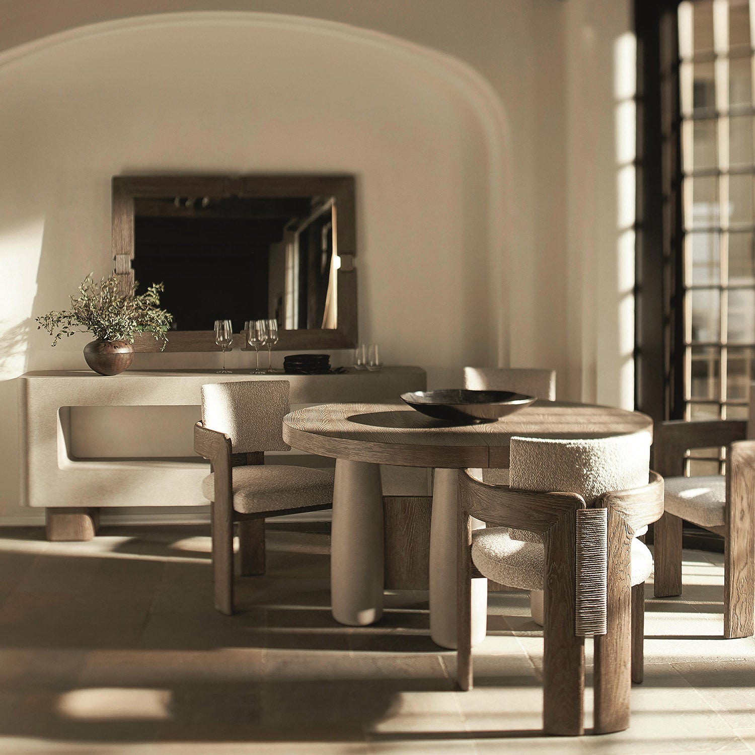 Bernhardt Casa Paros Concrete Console Table