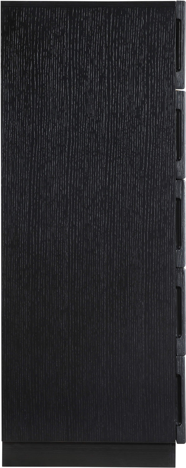 Weave Black Oak Veneer Chest