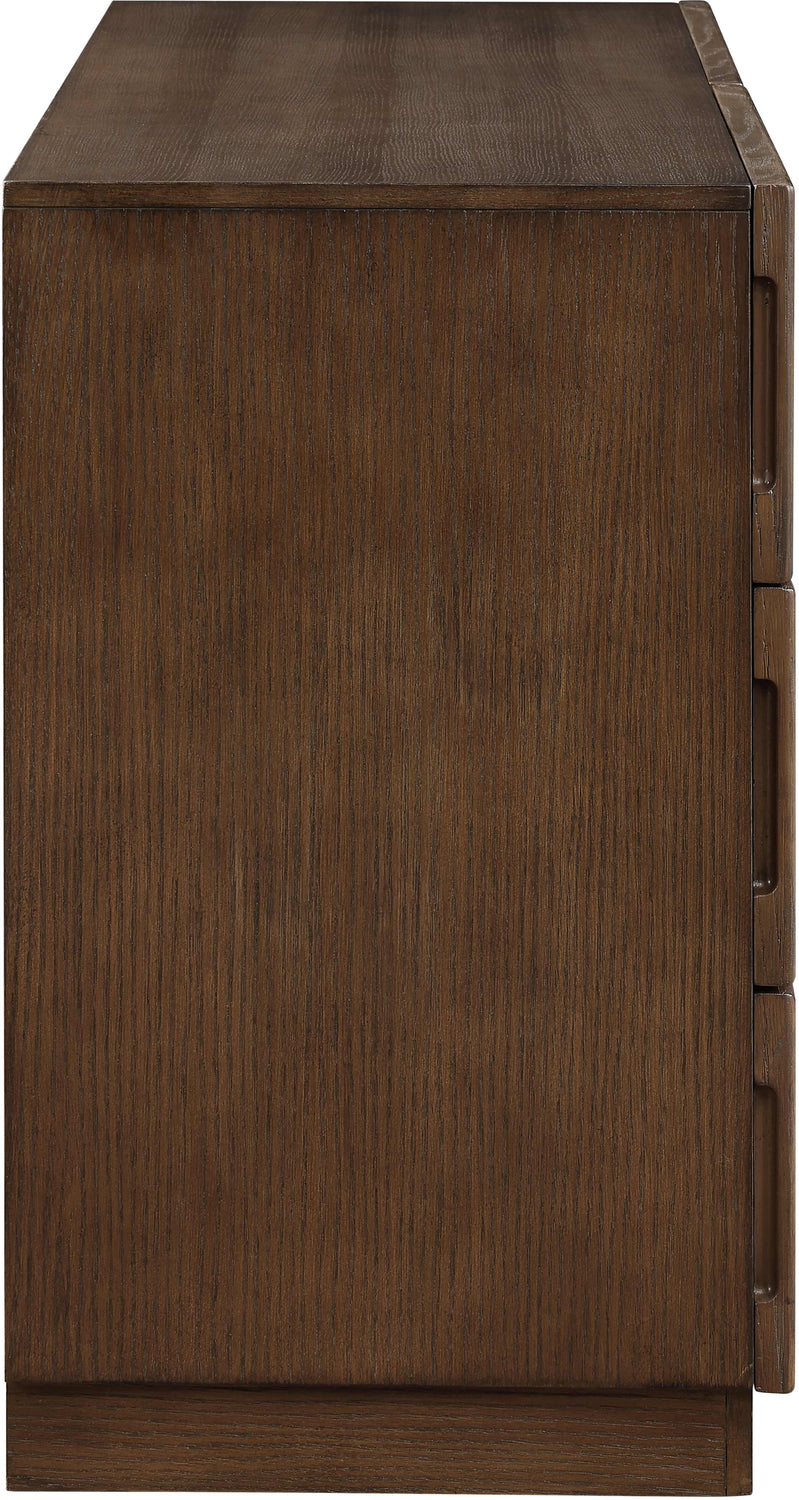 Weave Brown Oak Veneer Dresser