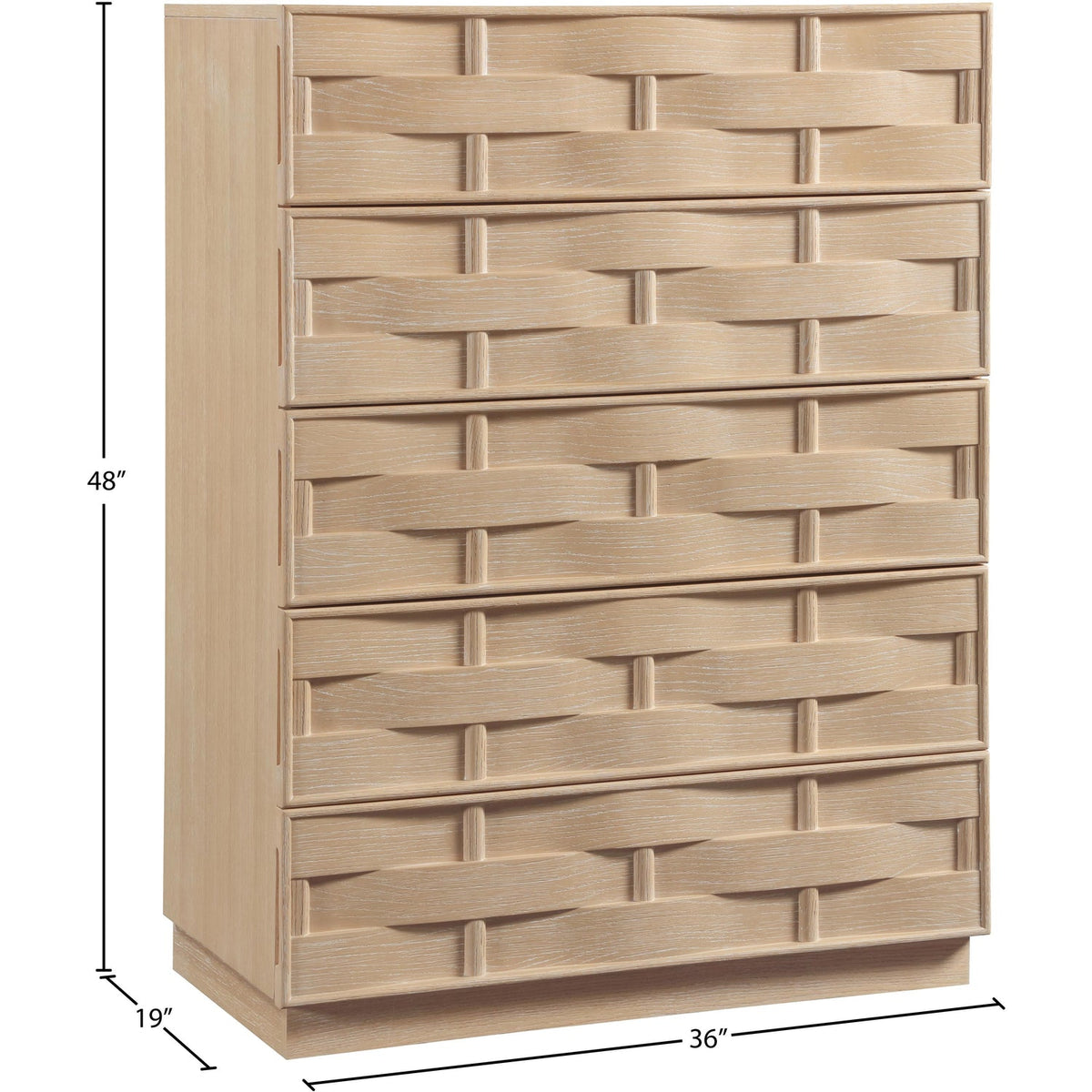 Weave Natural Oak Veneer Chest