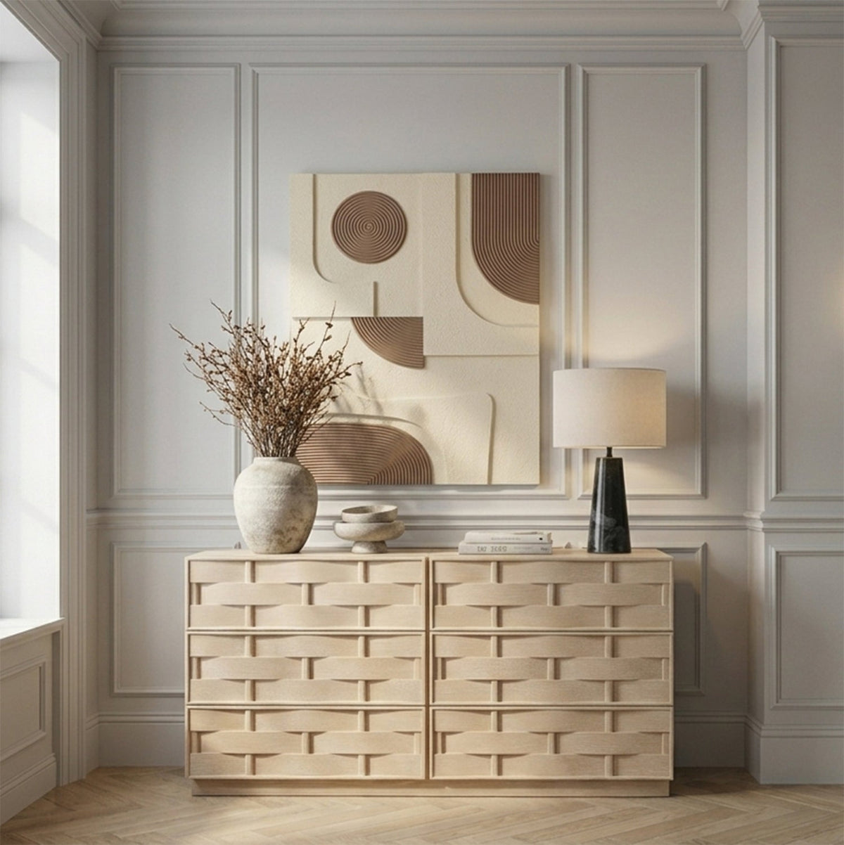 Weave Natural Oak Veneer Dresser