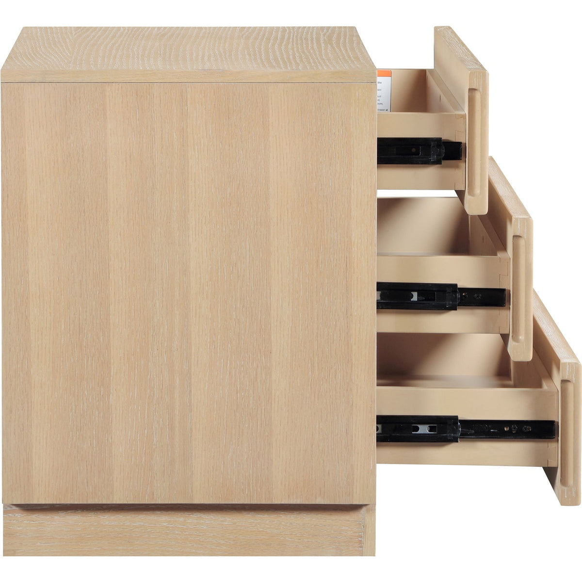 Weave 24in Natural Oak Veneer Nightstand Set of 2