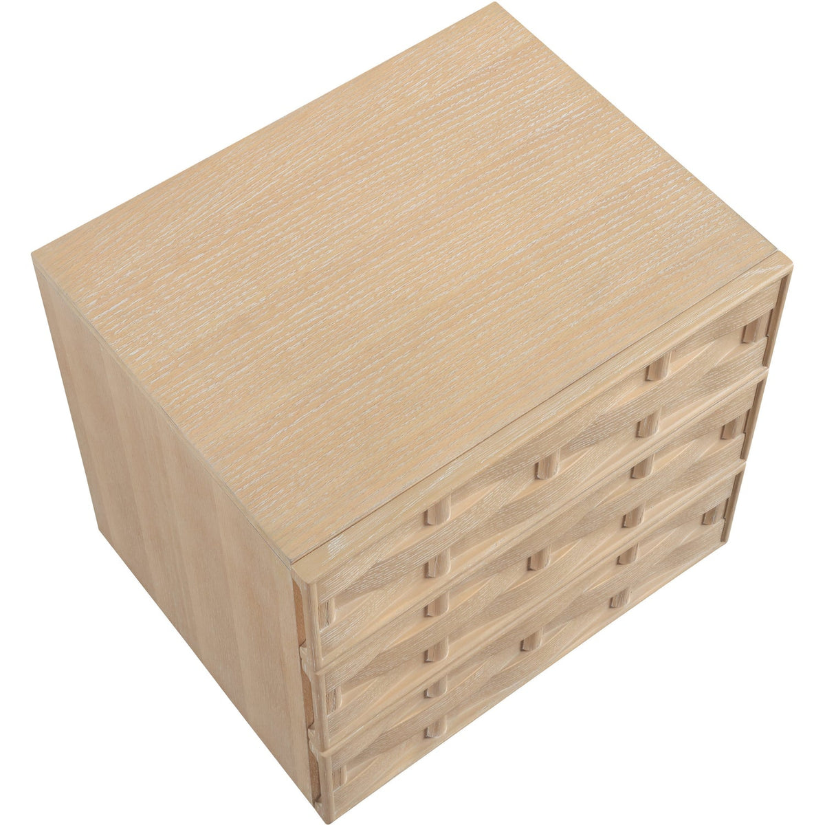 Weave 24in Natural Oak Veneer Nightstand Set of 2