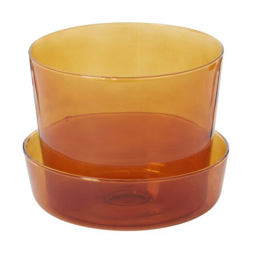 Glass Pot with Saucer