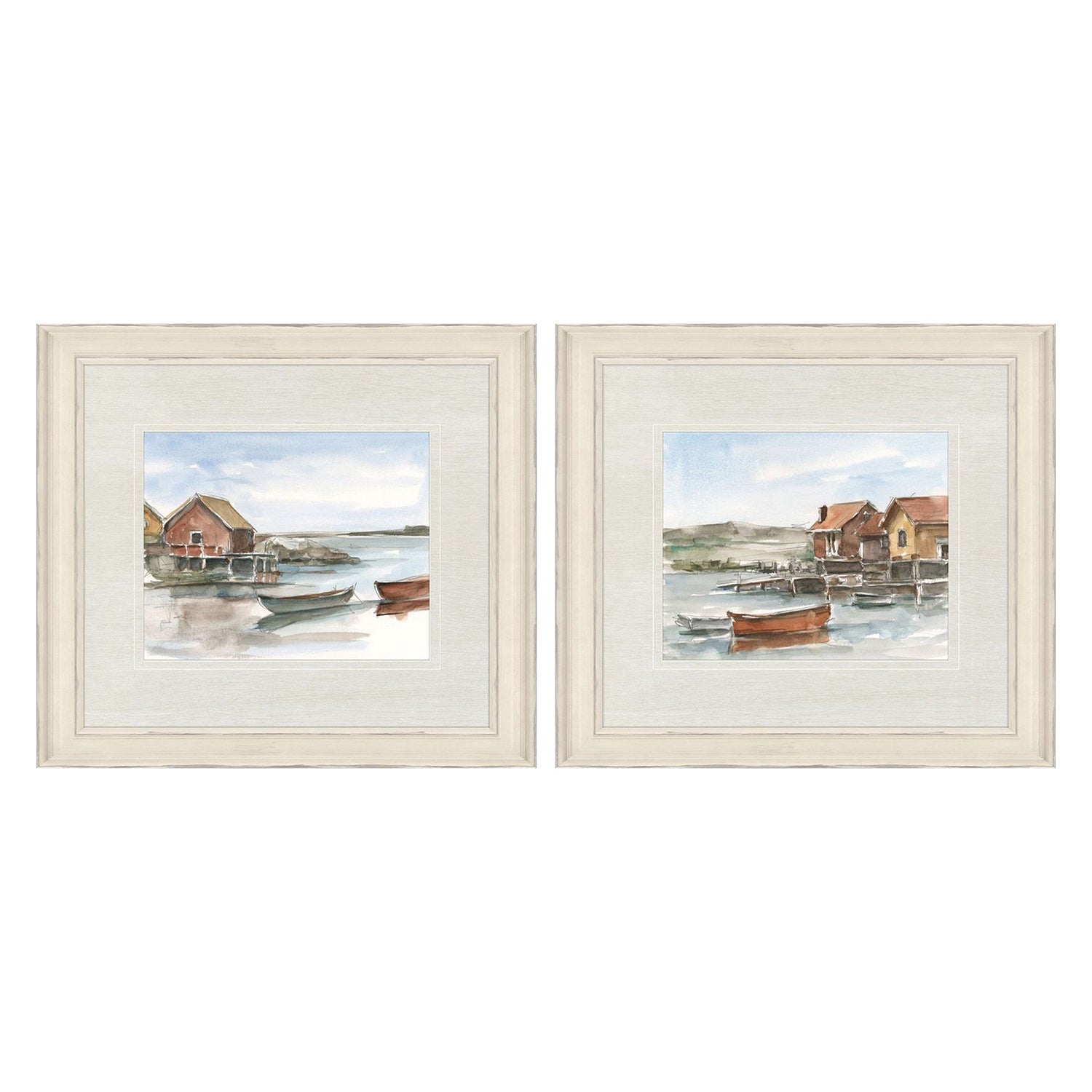 Harper Rustic Lake House Framed Art Set of 2