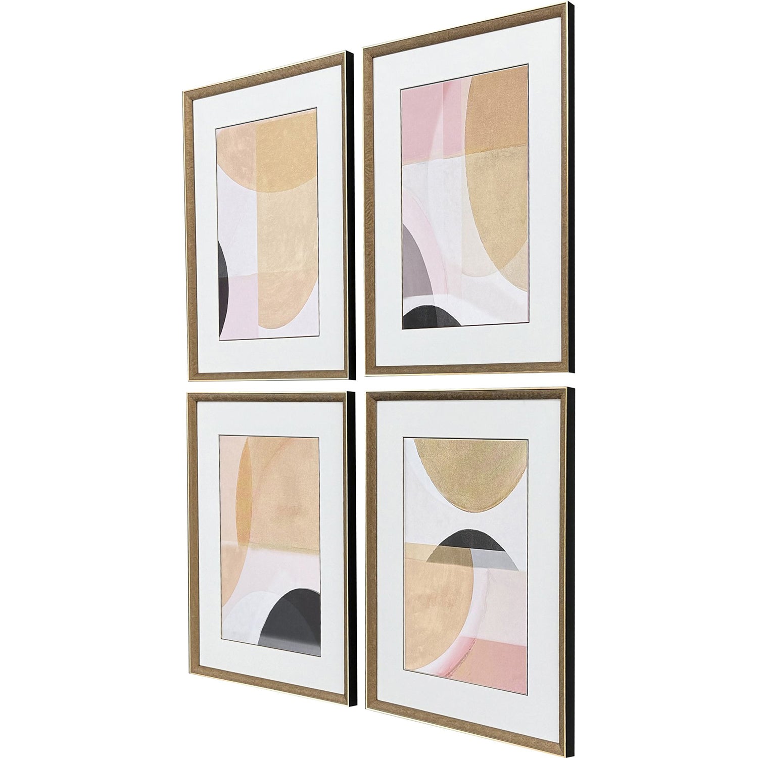 Giclee Studio Curved Forms Framed Artwork Set of 4