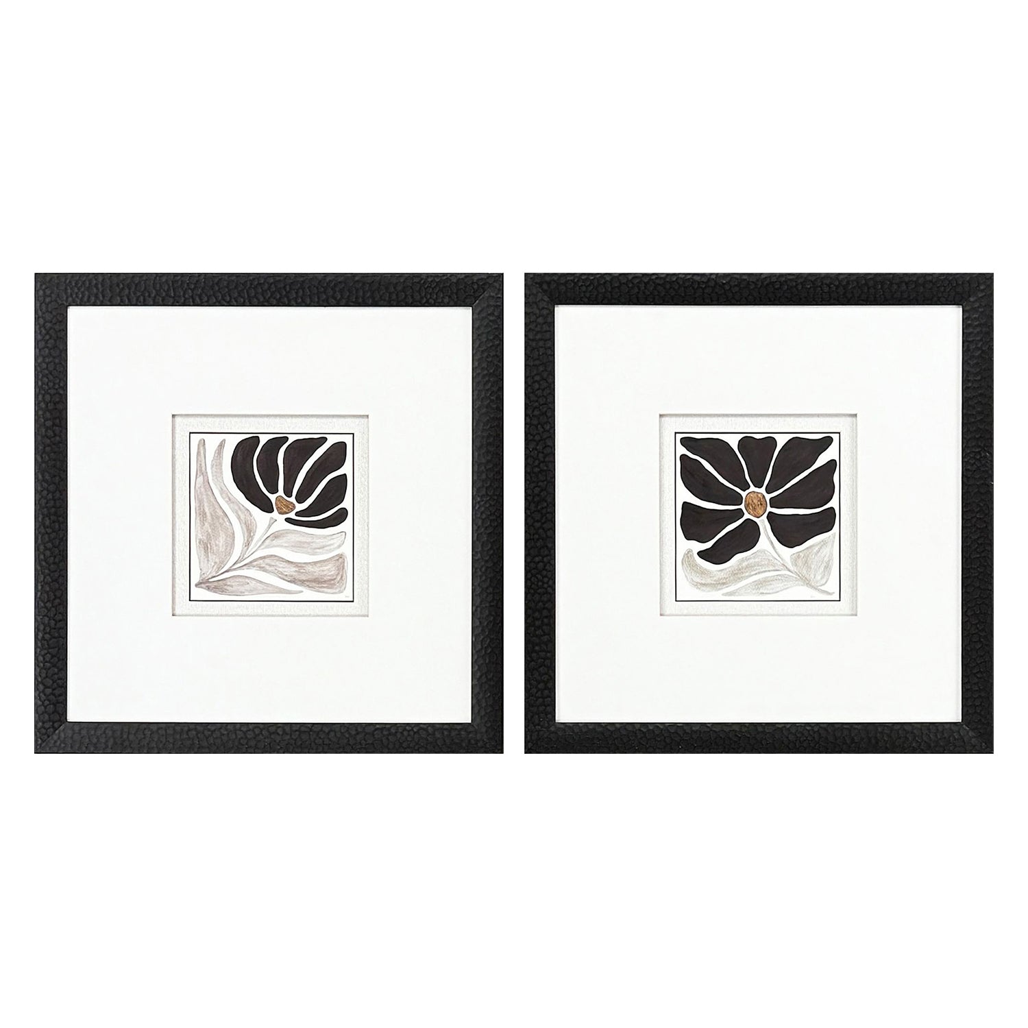 Charron Modern Petals Framed Artwork Set of 2