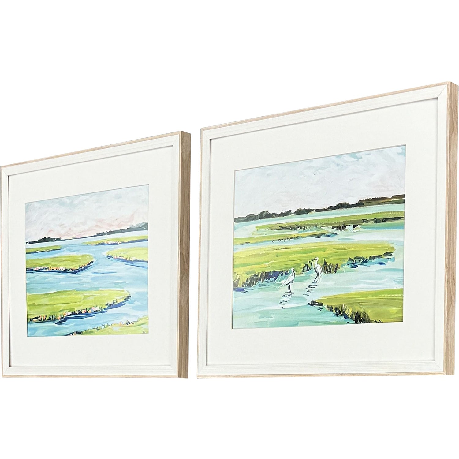 Devine Dusky Marsh Framed Artwork Set of 2