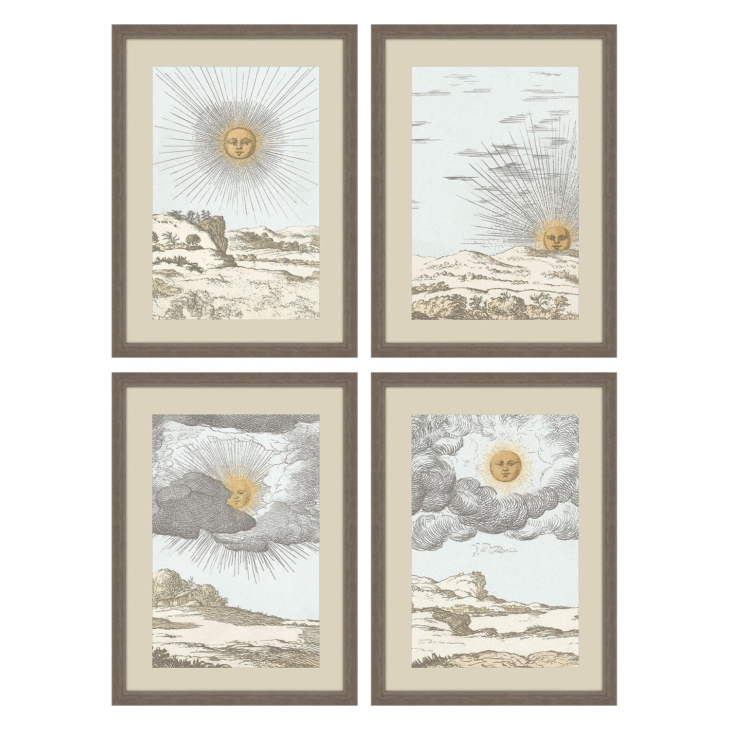 Drammas Sun Framed Artwork Set of 4