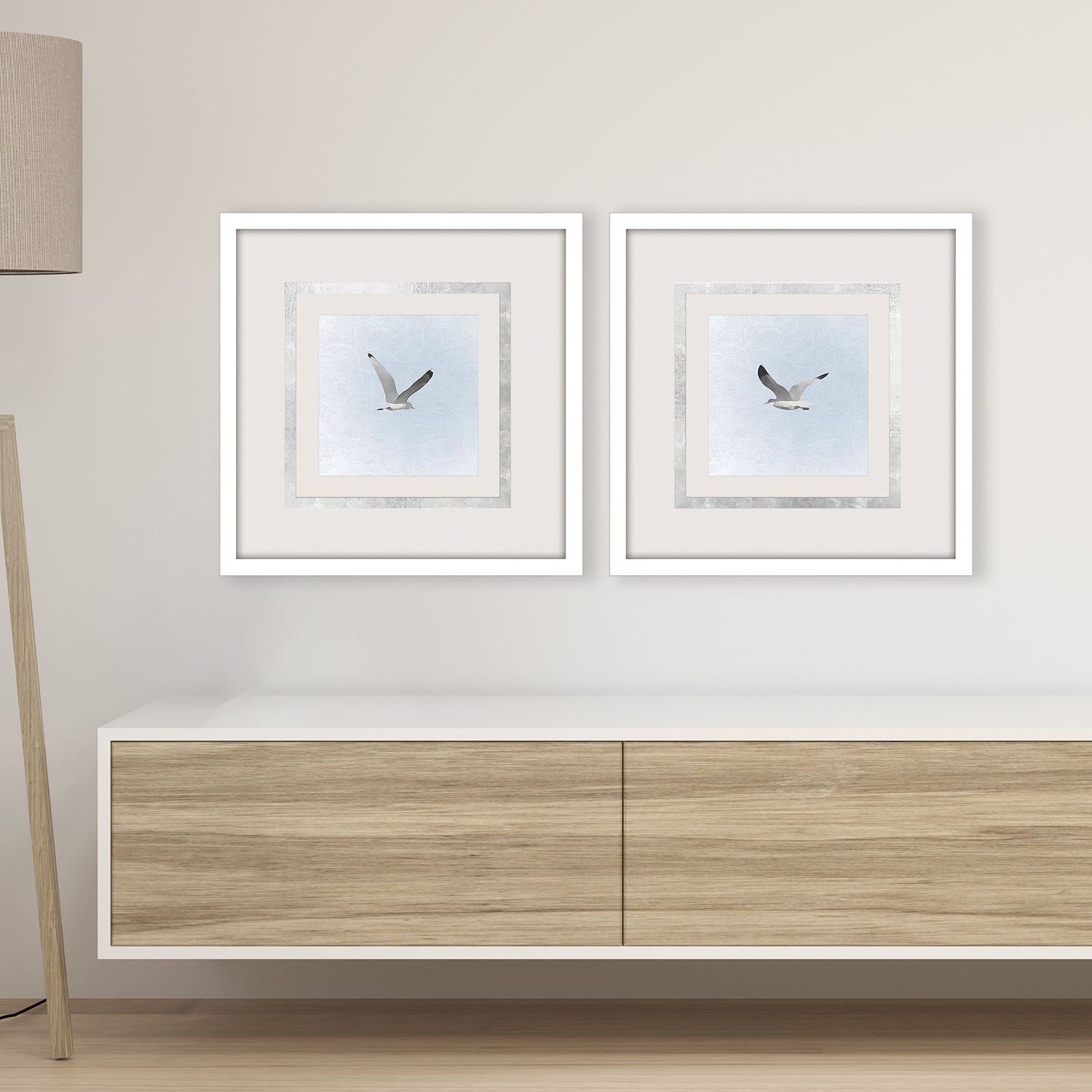 Langdon Modern Flight I Framed Artwork Set of 2