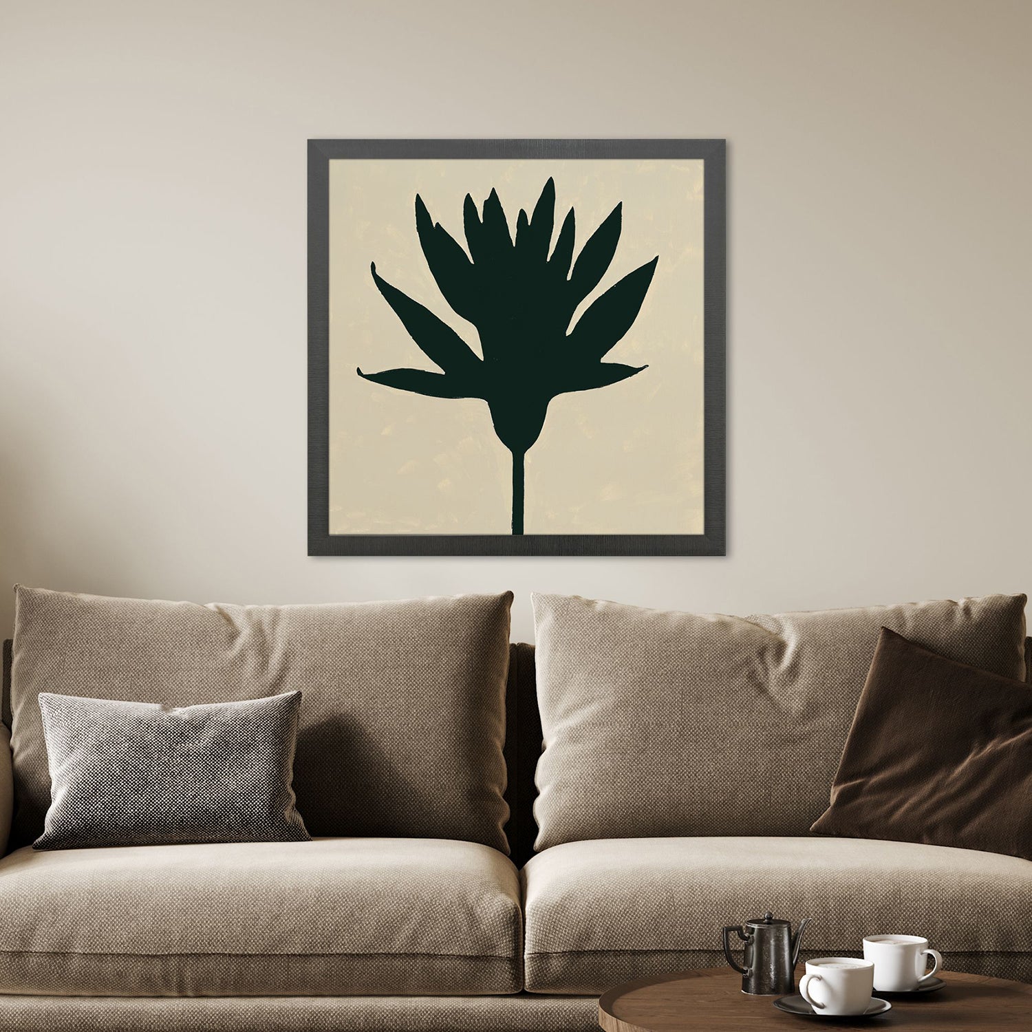 Jardine Floral Silhouettes II Framed Artwork
