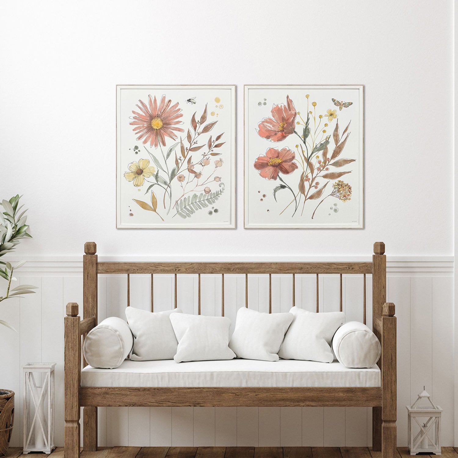 Tavoletti Full Bloom I Framed Artwork Set of 2