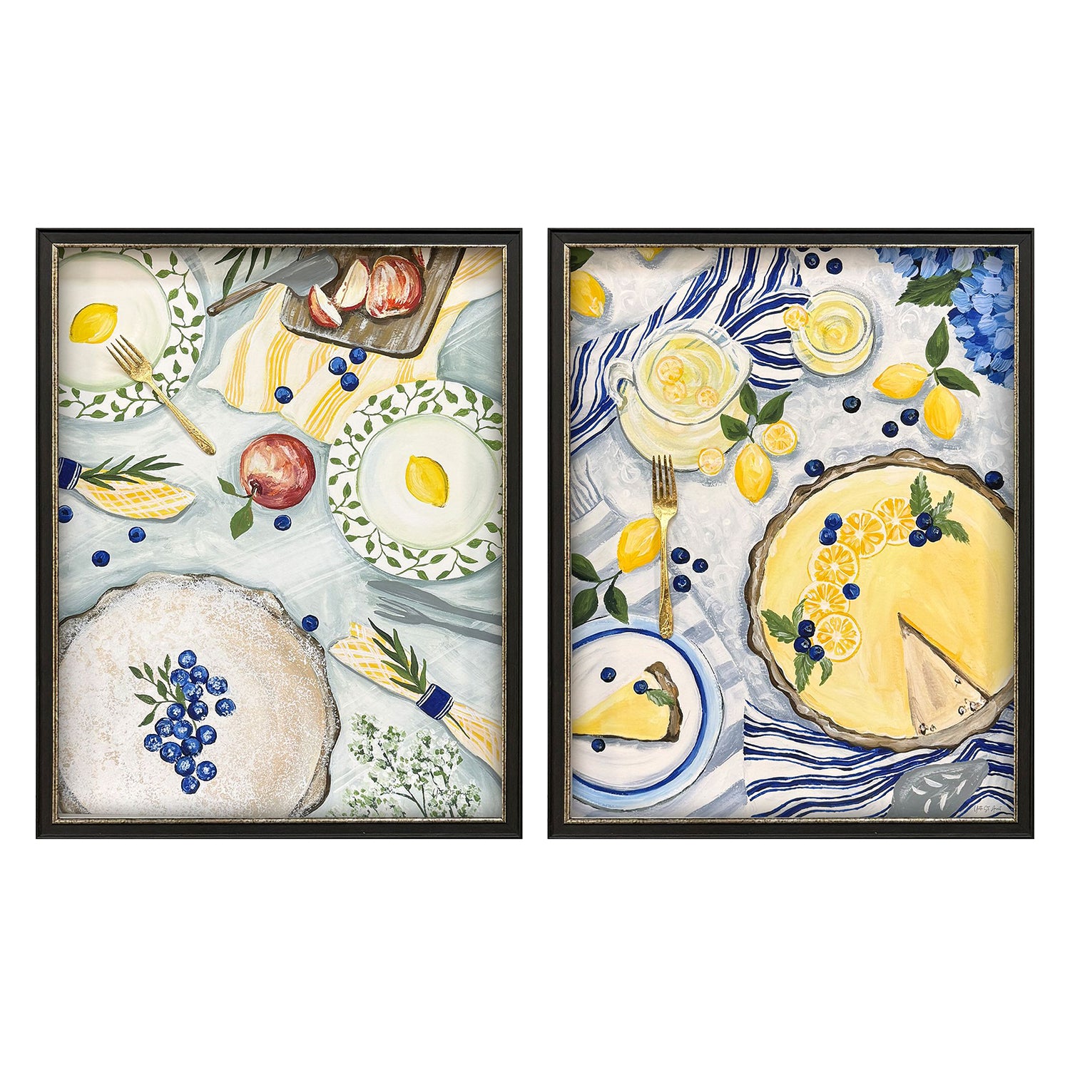 St Amant Summer Oinic Framed Artwork Set of 2
