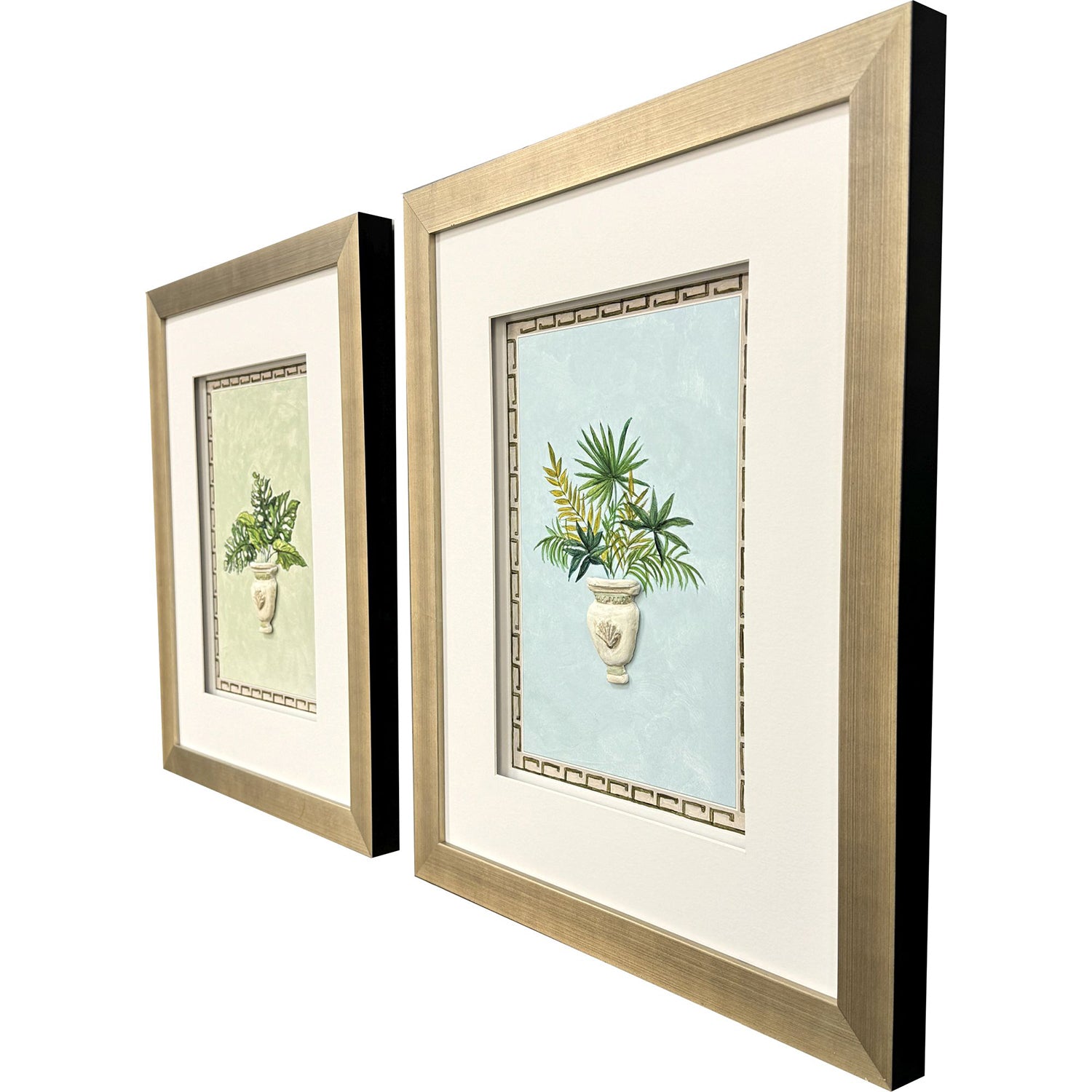 PopJoy Studio Grecian Vase Palm II Framed Artwork Set of 2