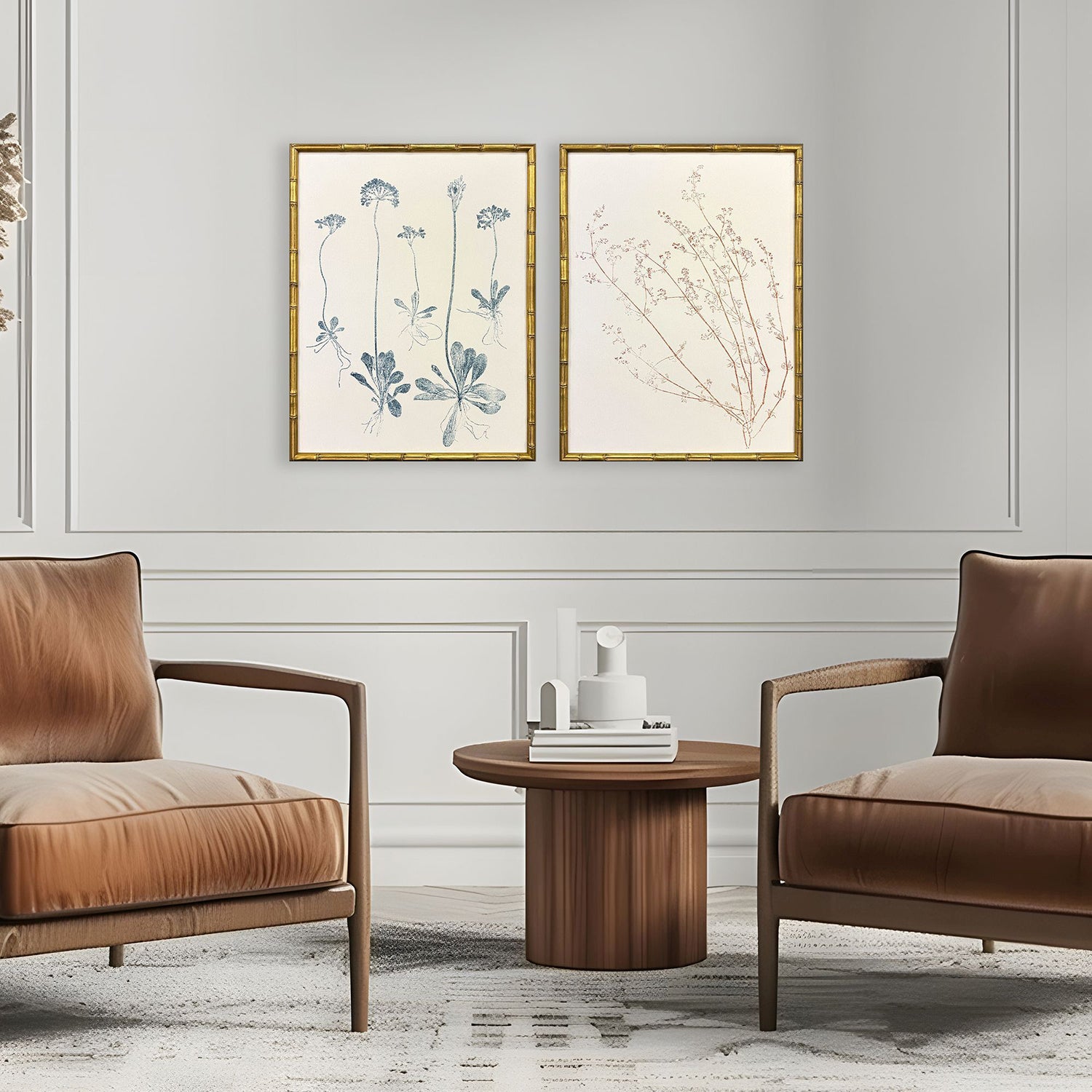 Bell Floral Trace III Framed Artwork Set of 2