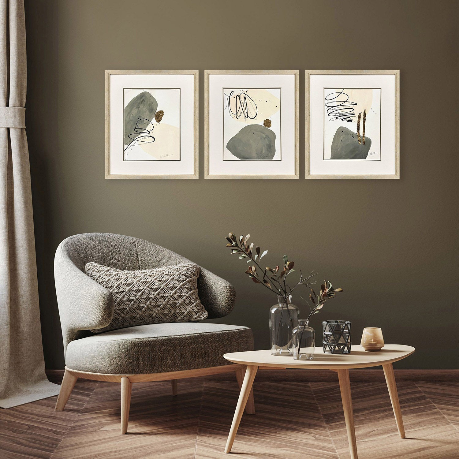 Fromstein Rock Garden Framed Artwork Set of 3
