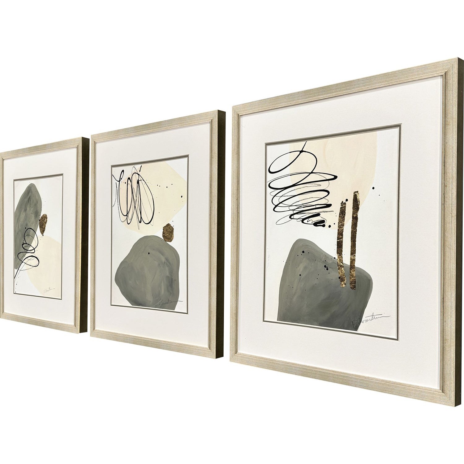 Fromstein Rock Garden Framed Artwork Set of 3