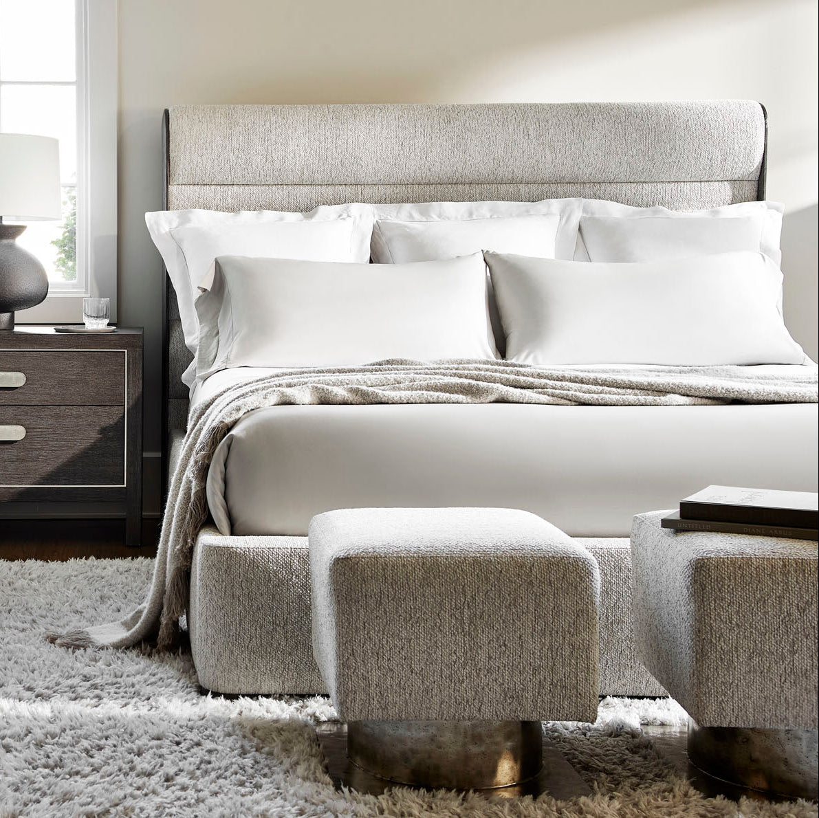 Bernhardt Prado Bright Graphite Bench