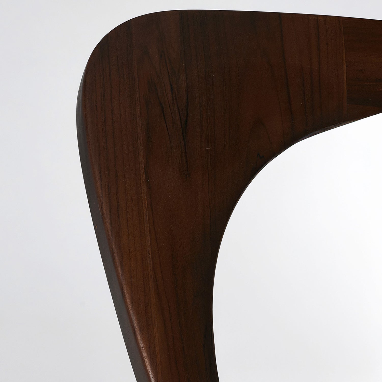 Detail of the frame on the Interlude Home Audrey Classic Walnut Mirror