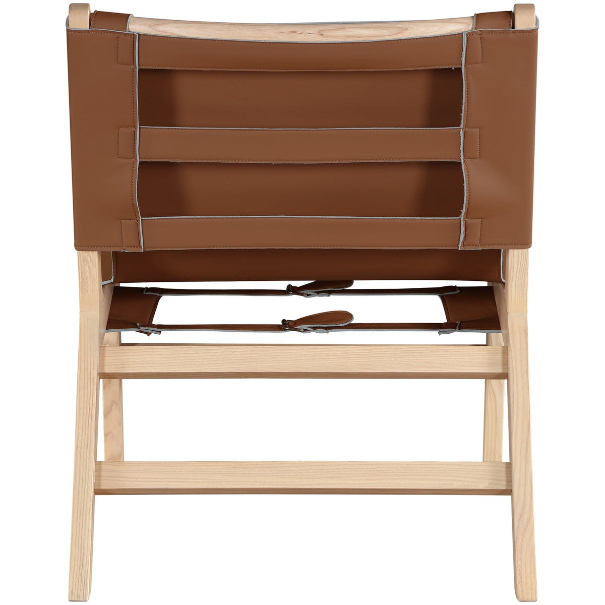 Rawlins Cognac Vegan Leather Upholstered Accent Chair