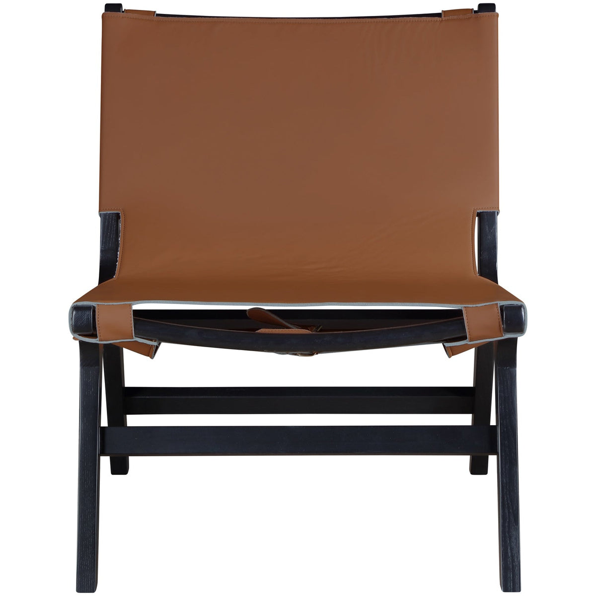 Rawlins Cognac Vegan Leather Upholstered Accent Chair