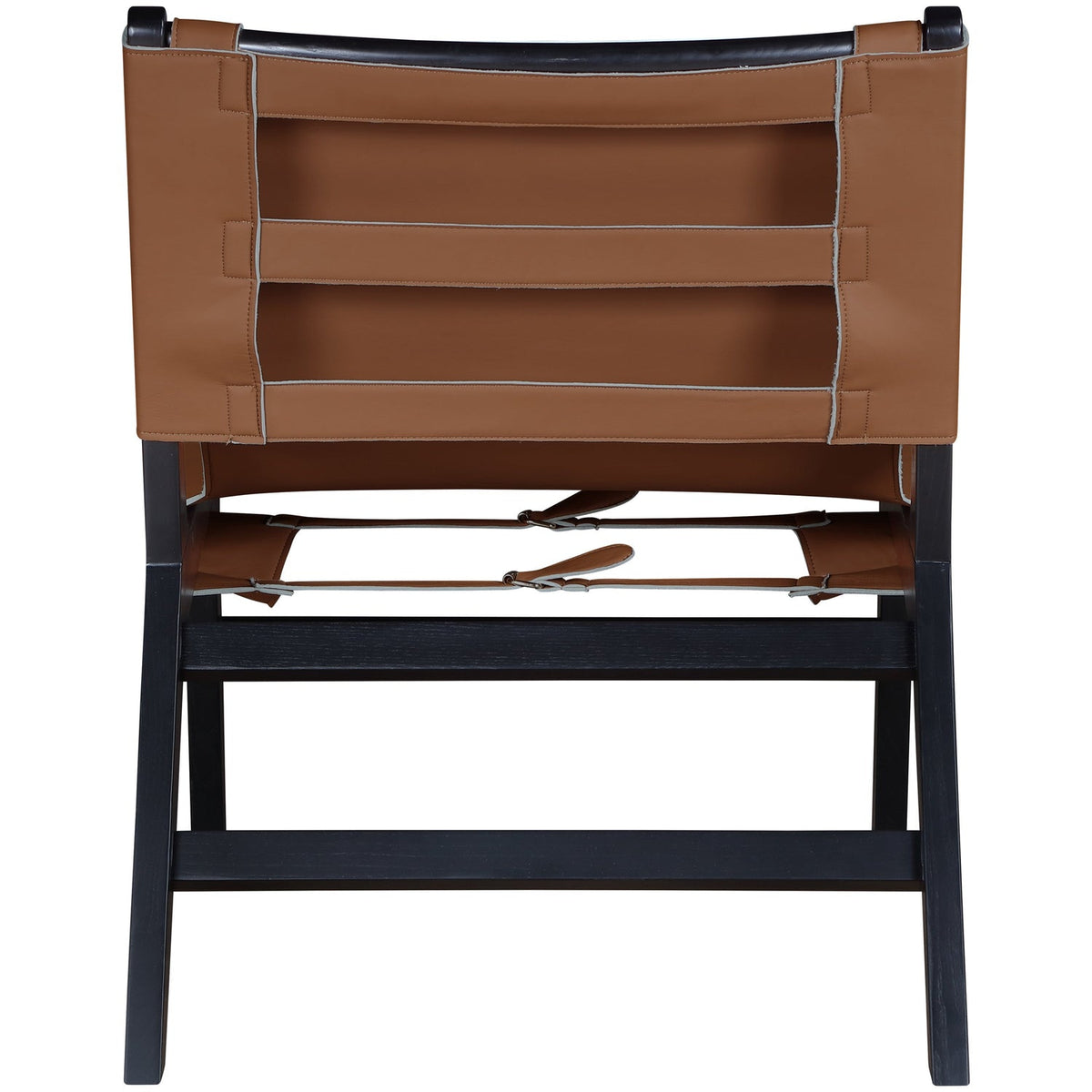 Rawlins Cognac Vegan Leather Upholstered Accent Chair