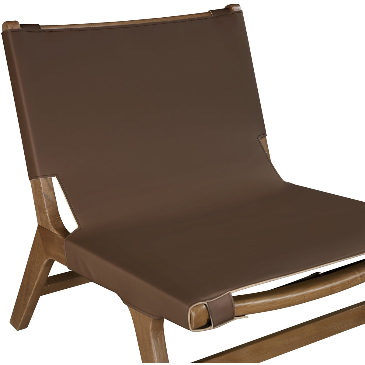 Rawlins Brown Vegan Leather Upholstered Accent Chair