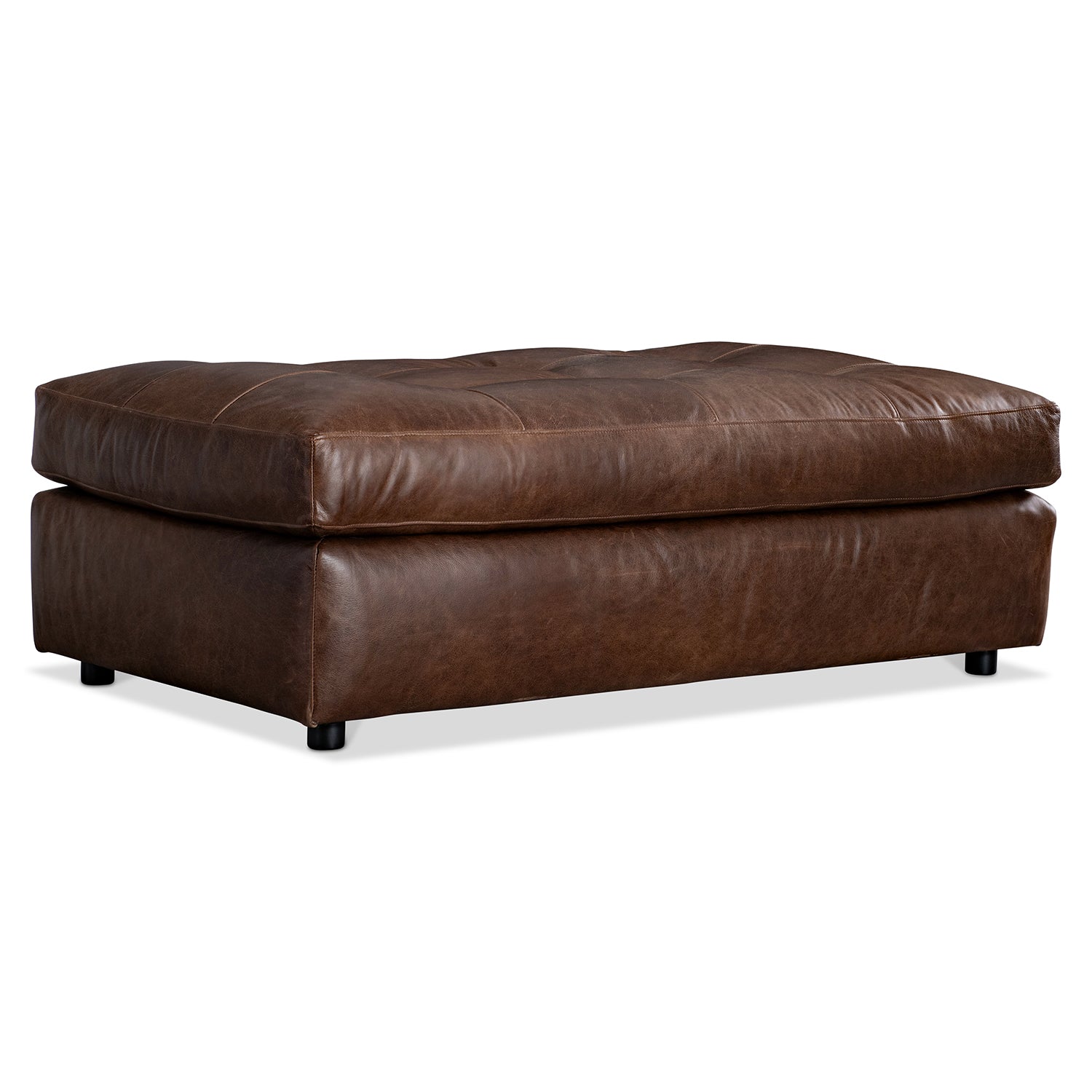 Bernhardt Living Nest Leather Ottoman