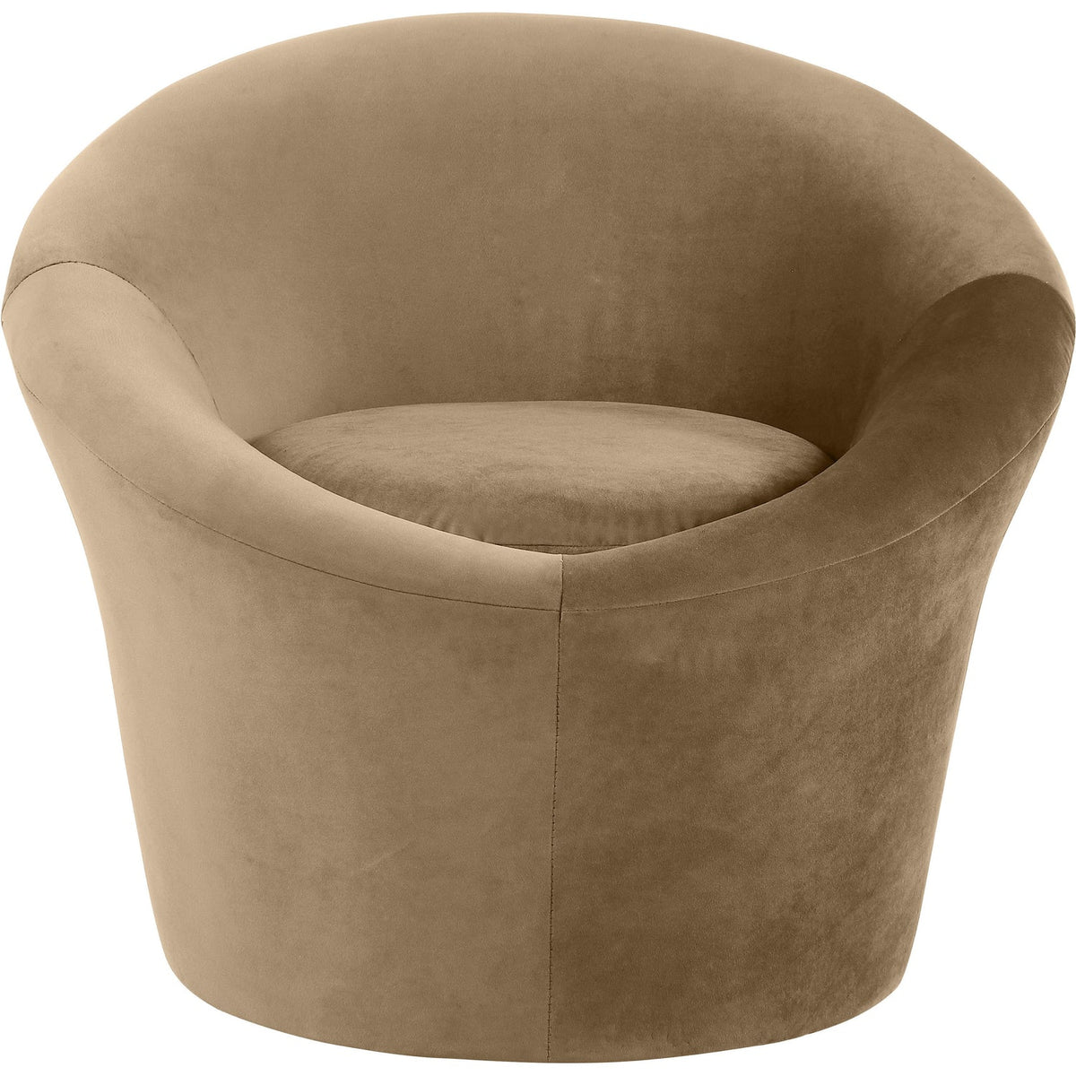 Tristan Beige Velvet Upholstered Accent Chair