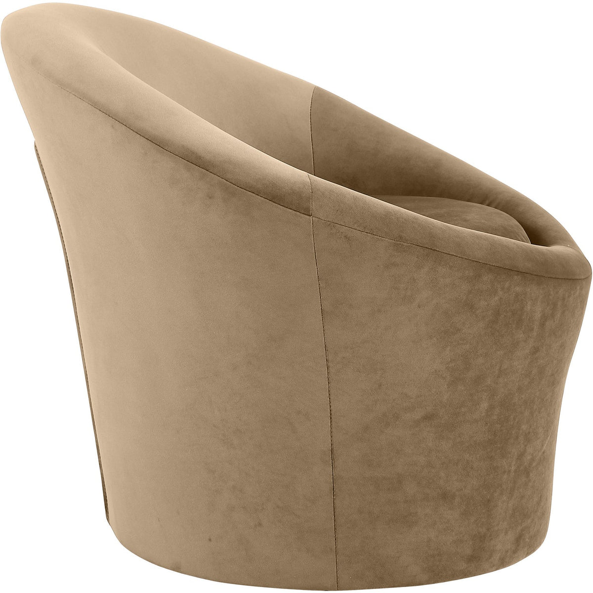 Tristan Beige Velvet Upholstered Accent Chair